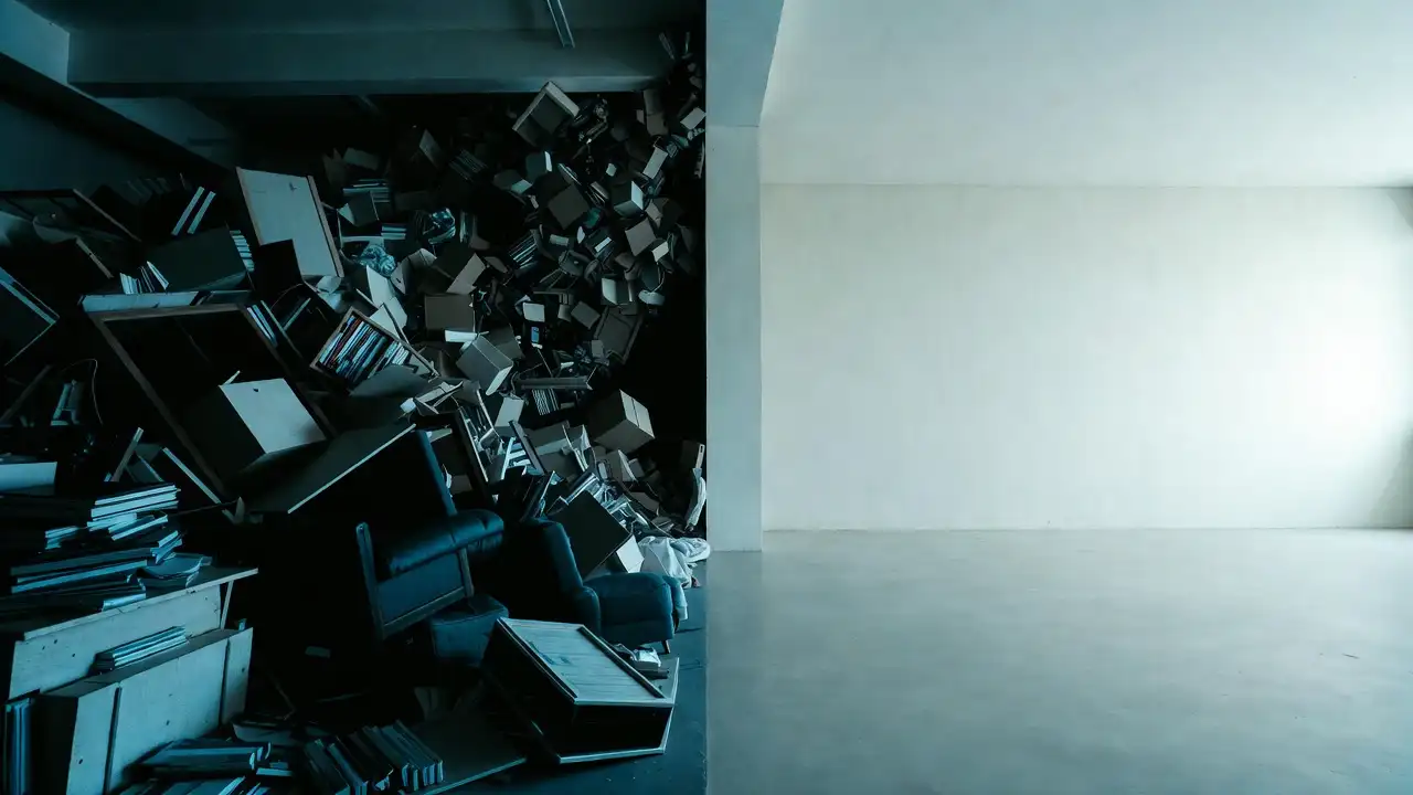 Avant après débarras logement encombré