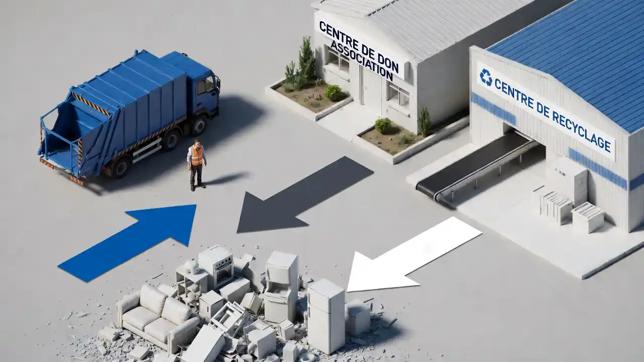 Centre de tri et associations pour le réemploi