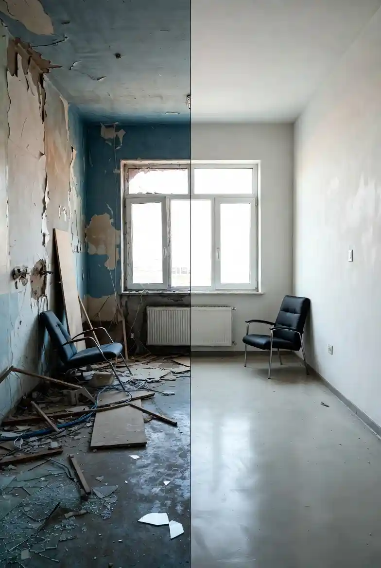 Avant après remise en état logement